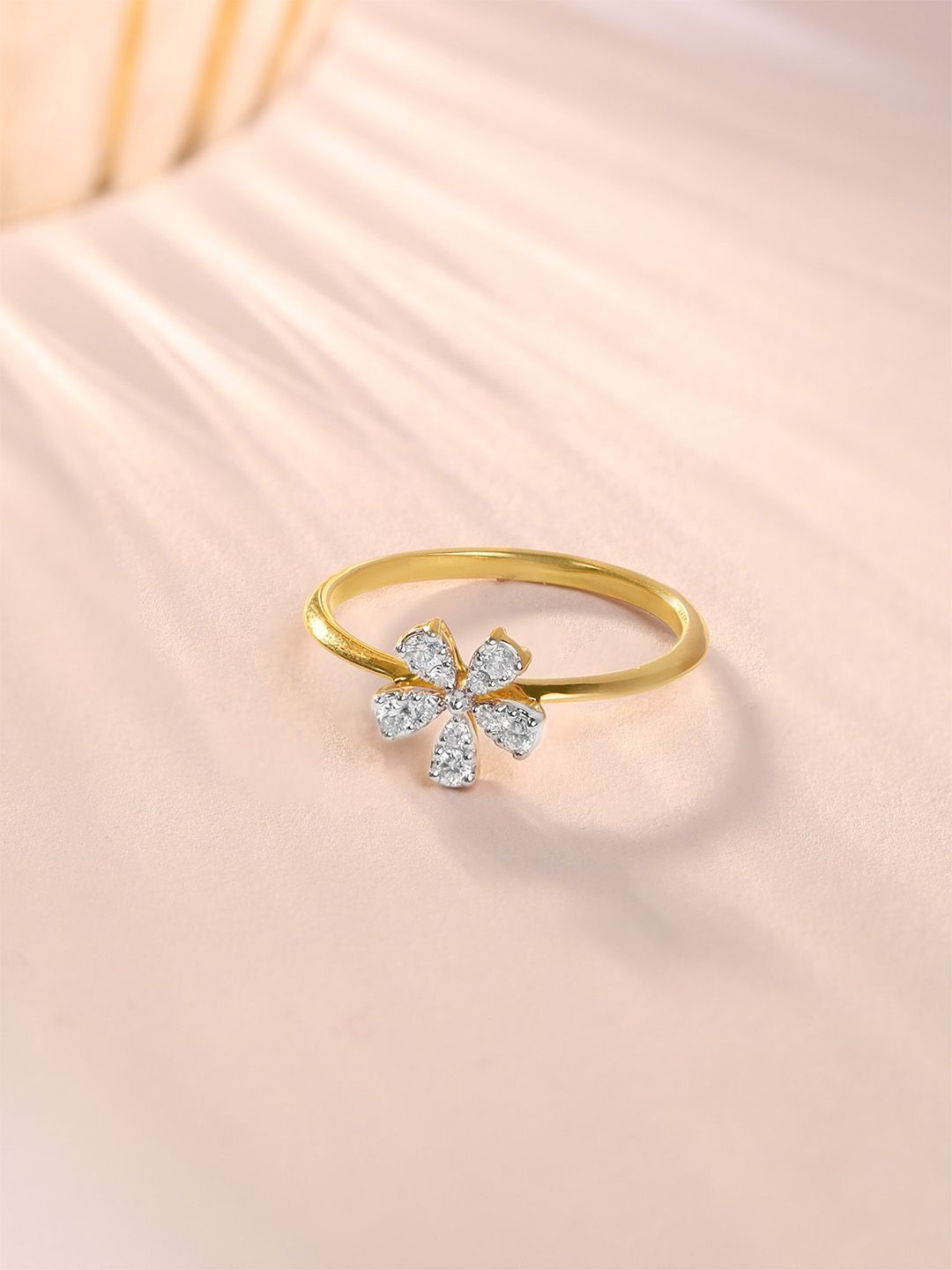 

Mia by Tanishq 14KT Gold Diamond Finger Ring Gold - 1.57 g, Yellow