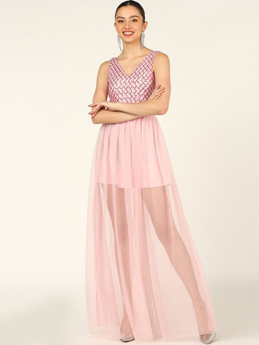 

DODO & MOA Georgette Maxi Dress, Pink