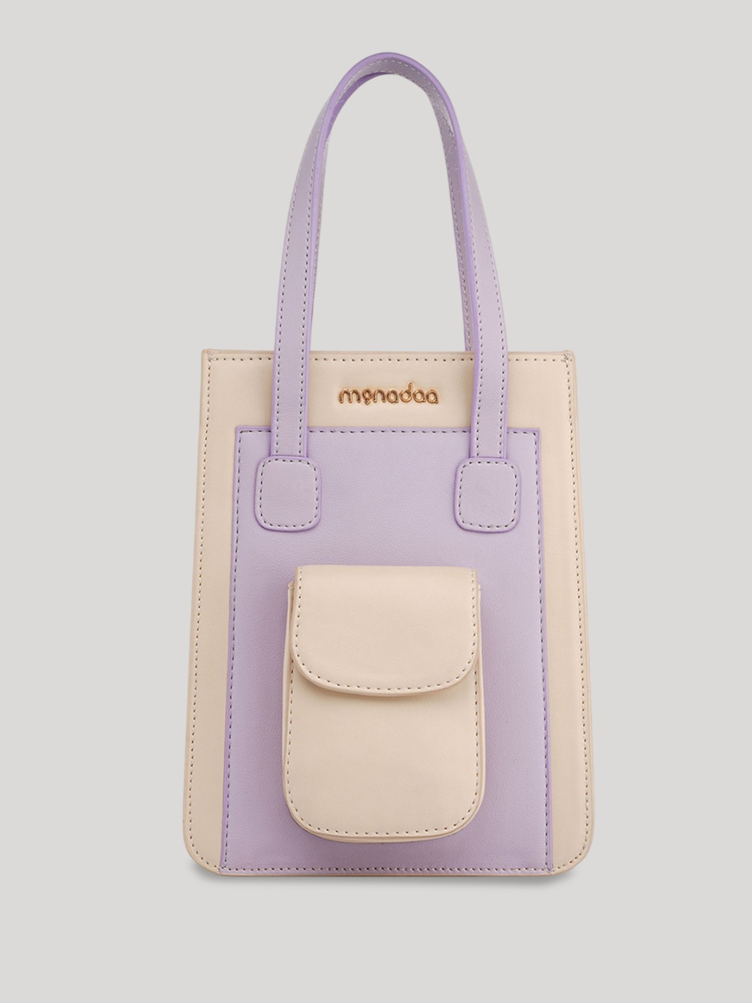 

Monadaa Shopper Handheld Bag with Applique, Lavender