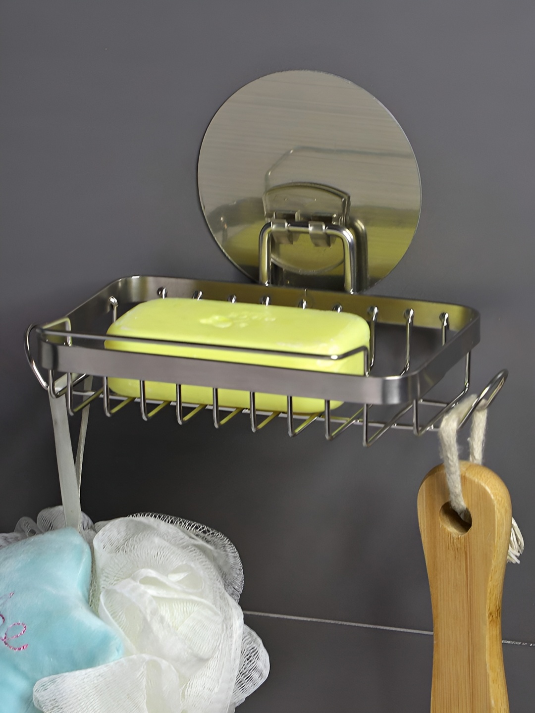 

HOKIPO Silver Toned Stainless Steel Shower Holder