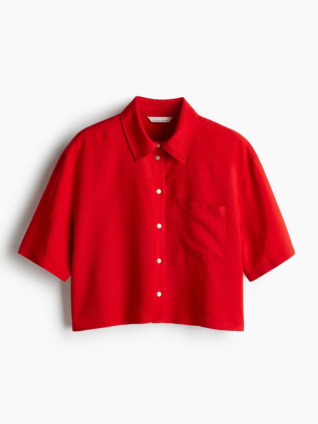 

H&M Linen-Blend Shirts, Red