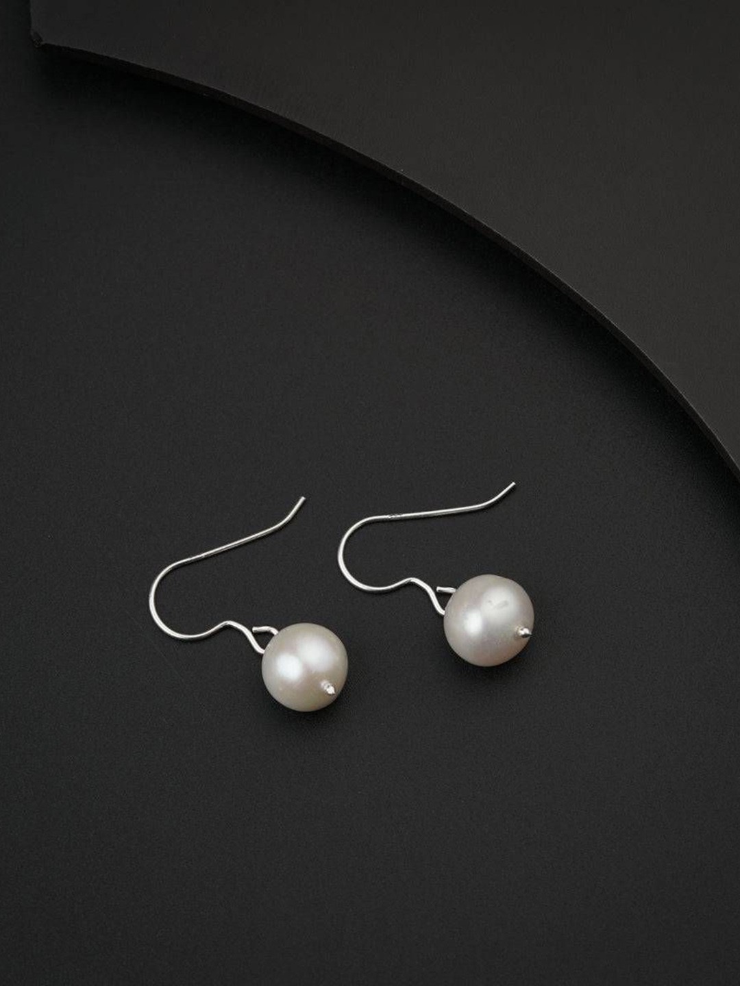 

House of Aadyaa Classic Half Hoop Earrings, Silver