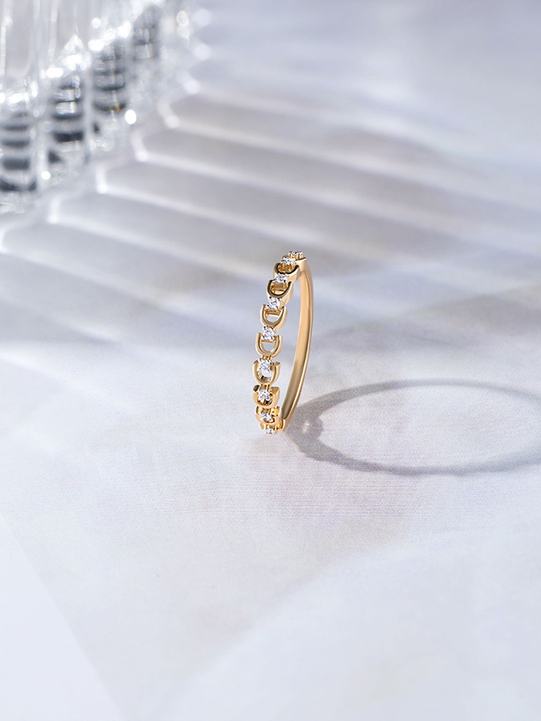 

Mia by Tanishq Women Shimmering Loop 14K Gold Finger Ring 1.45g, Yellow