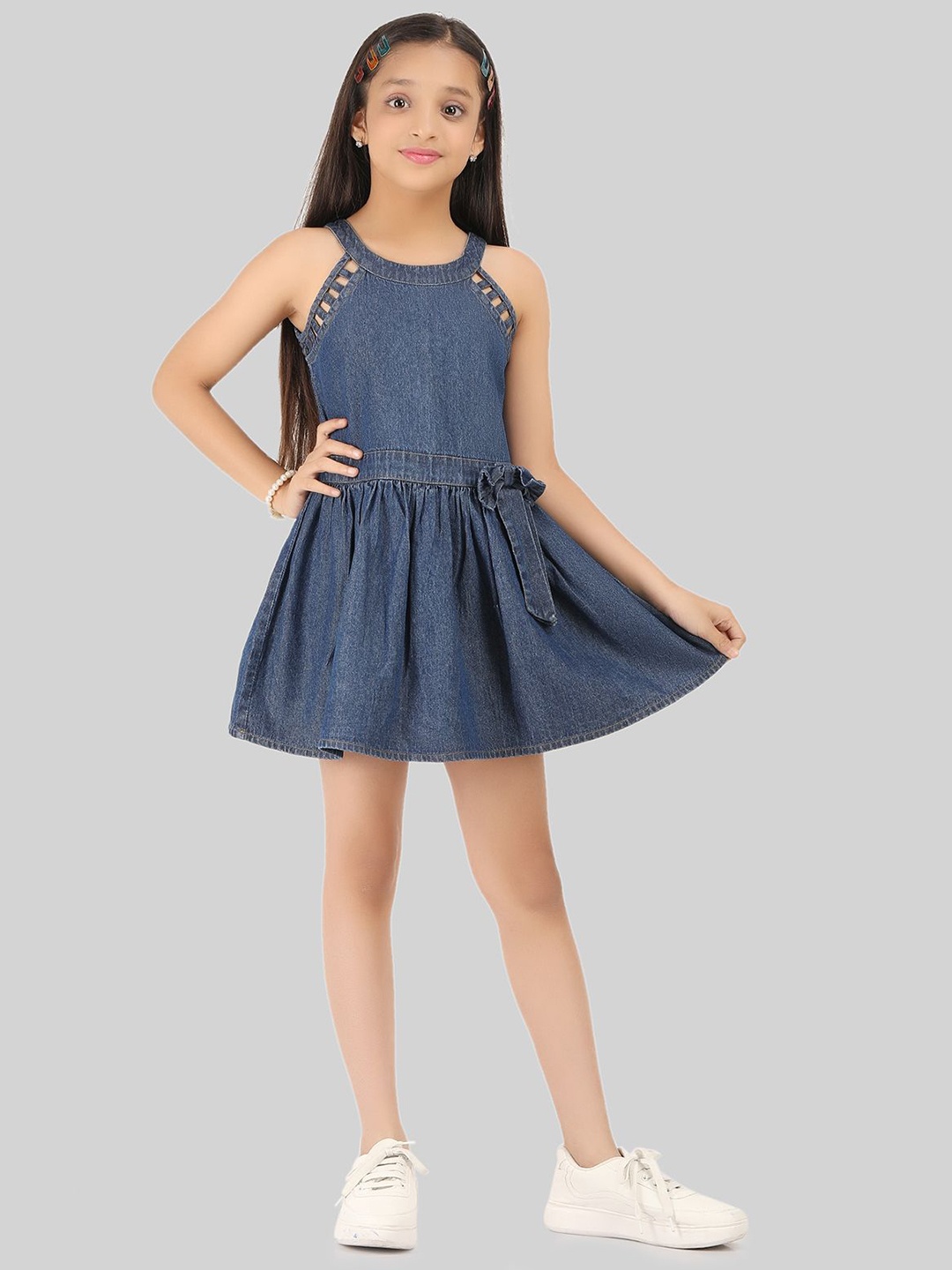 

BEING NAUGHTY Fit & Flare Dress, Blue