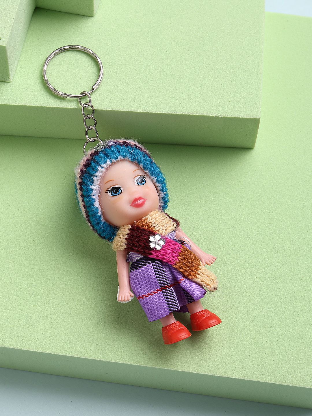 

KYDZI Blue & Red 6 Pieces Pretty Doll Key Chains