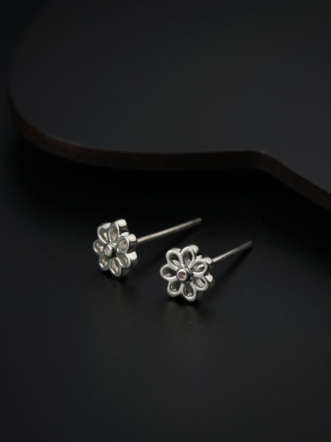 

House of Aadyaa Classic Studs Earrings, Silver