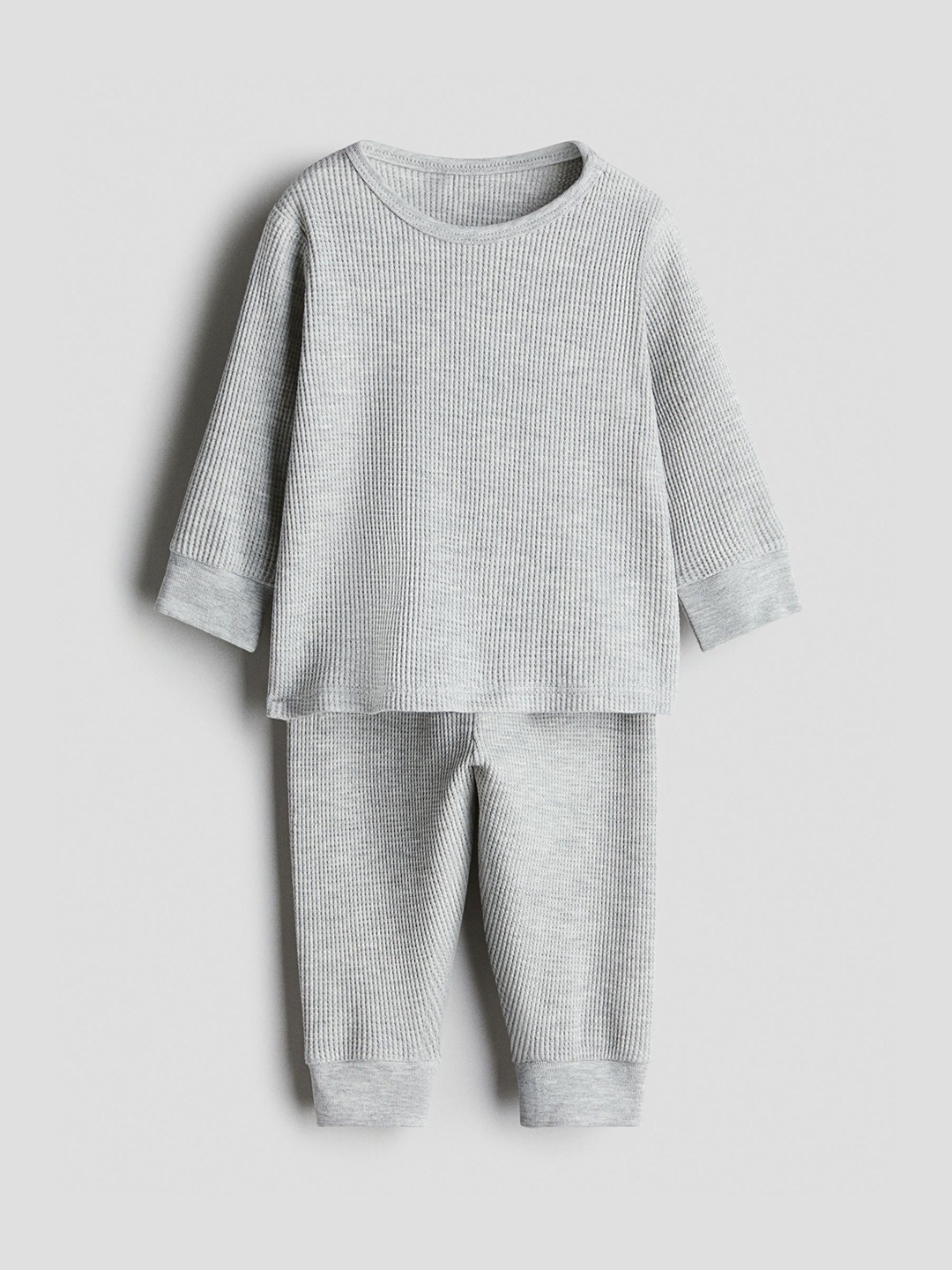 

H&M Infant Boys Waffled Cotton Clothing Set, Grey