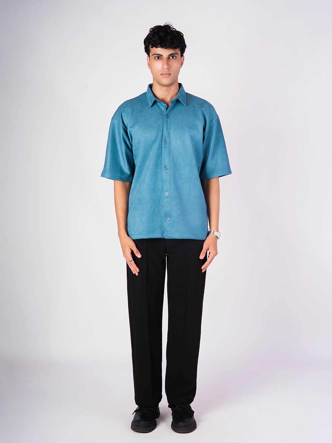 

Hop Head Turquoise Classic Suede Shirt, Turquoise blue