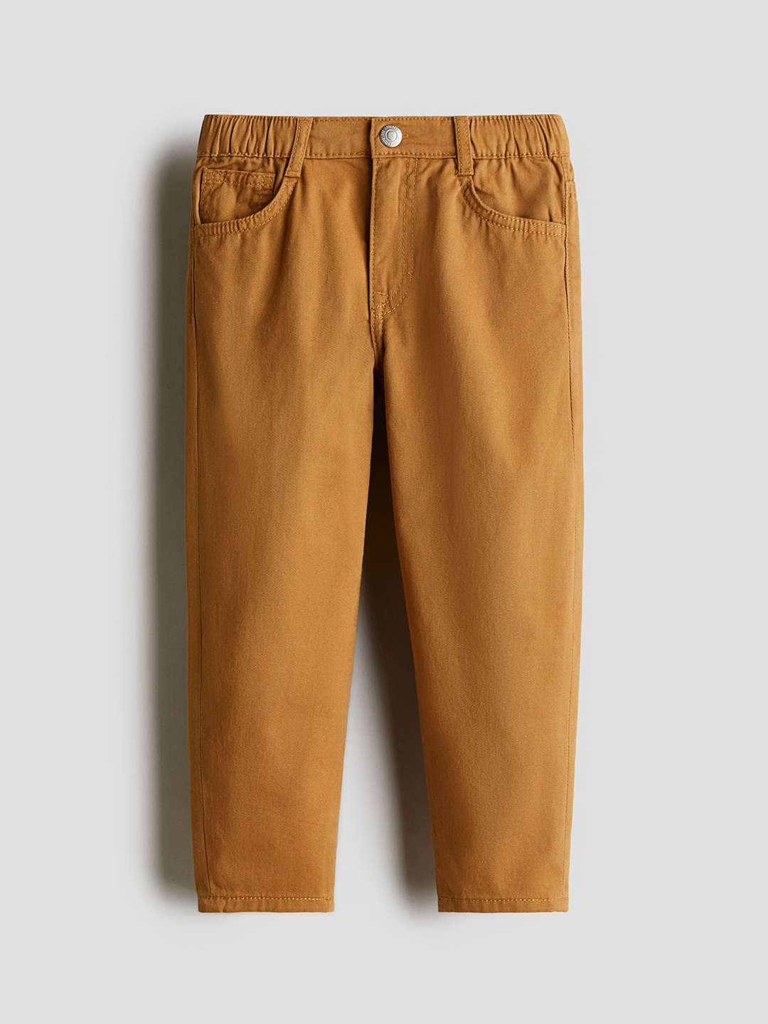 

H&M Loose Fit Twill Trousers, Yellow