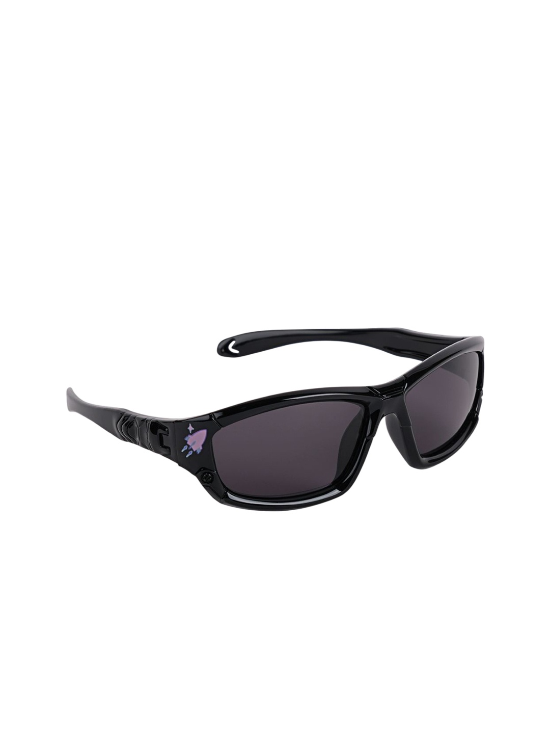 

DukieKooky Unisex Kids Sports Sunglasses with UV Protected Lens, Black