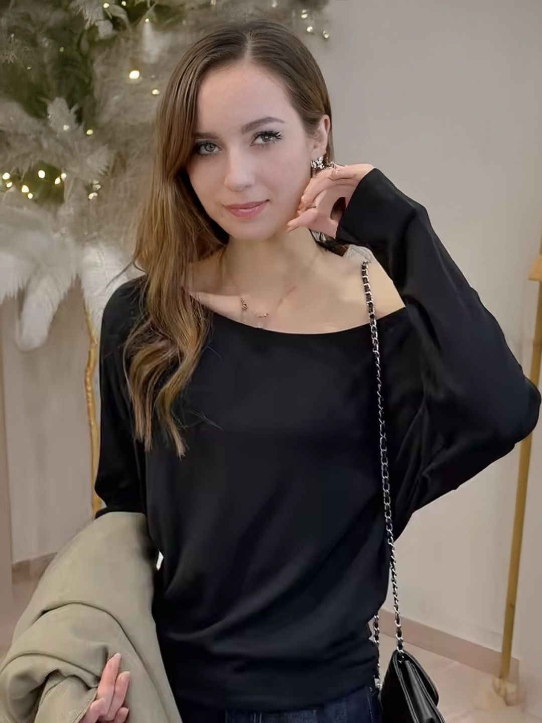

StyleCast Kimono Sleeve Top, Black