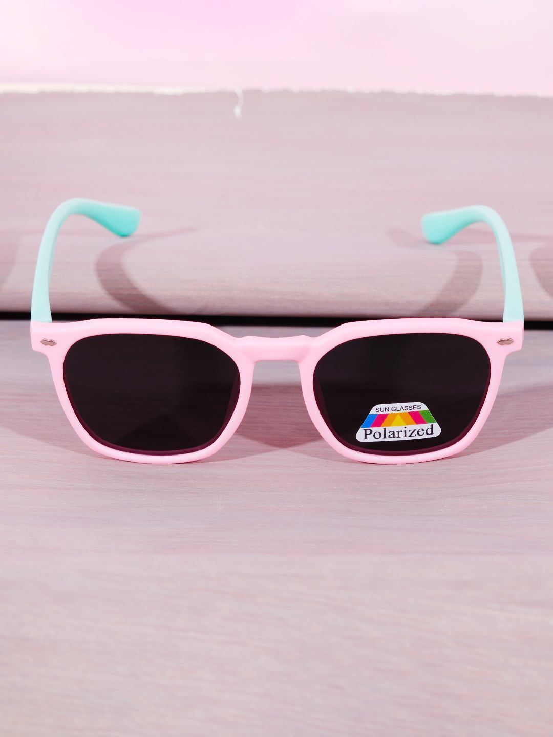 

DukieKooky Unisex Kids Square Sunglasses with UV Protected Lens, Black