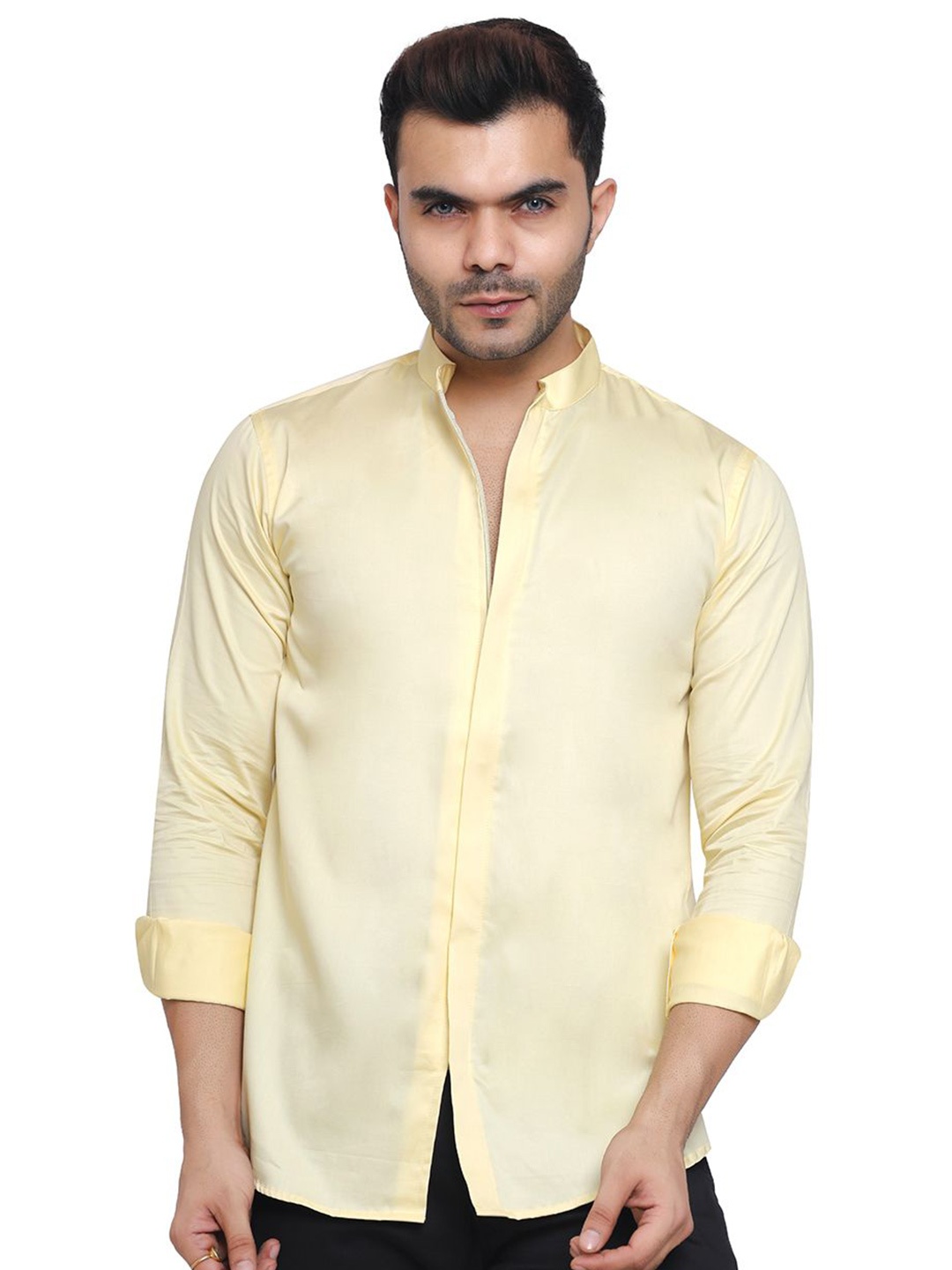 

Mculine Men Standard Opaque Casual Shirt, Yellow