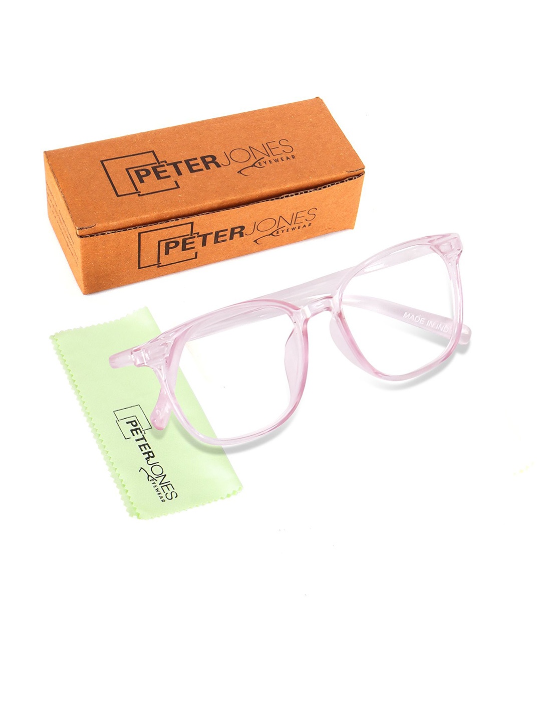 

Peter Jones Eyewear Unisex Full Rim Square Frames, Pink