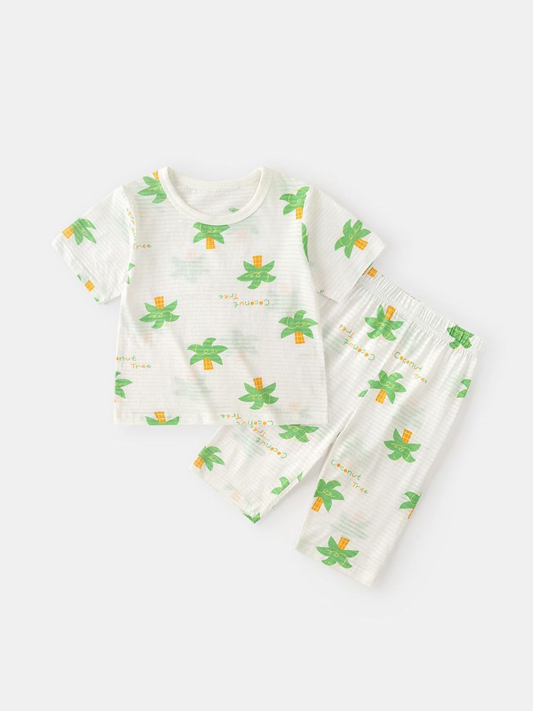 

LULU & SKY Infant Girls Printed Pure Cotton Night Suit, White