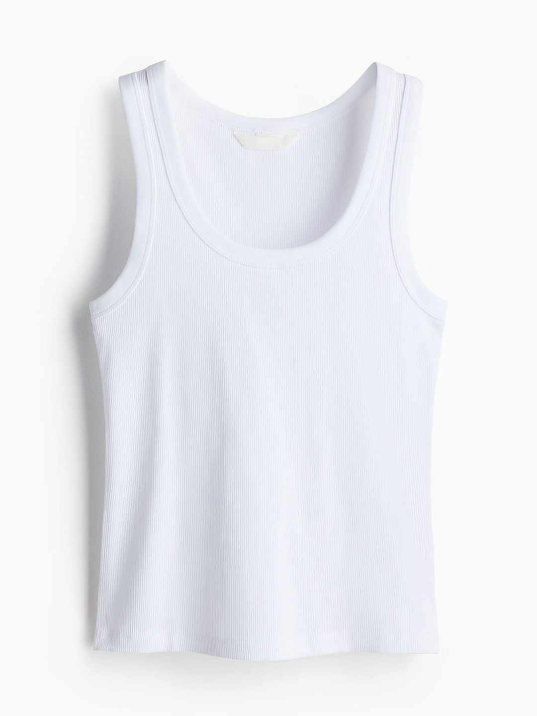 

H&M Ribbed vest top, White