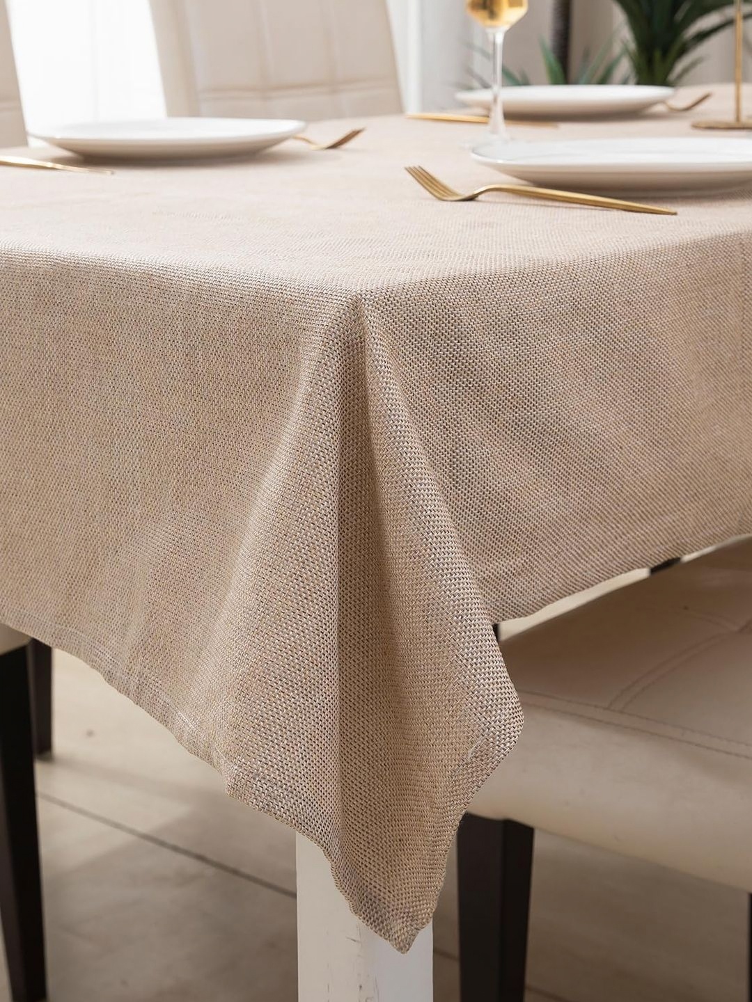 

HOKIPO Beige 4-Seater Table Cover