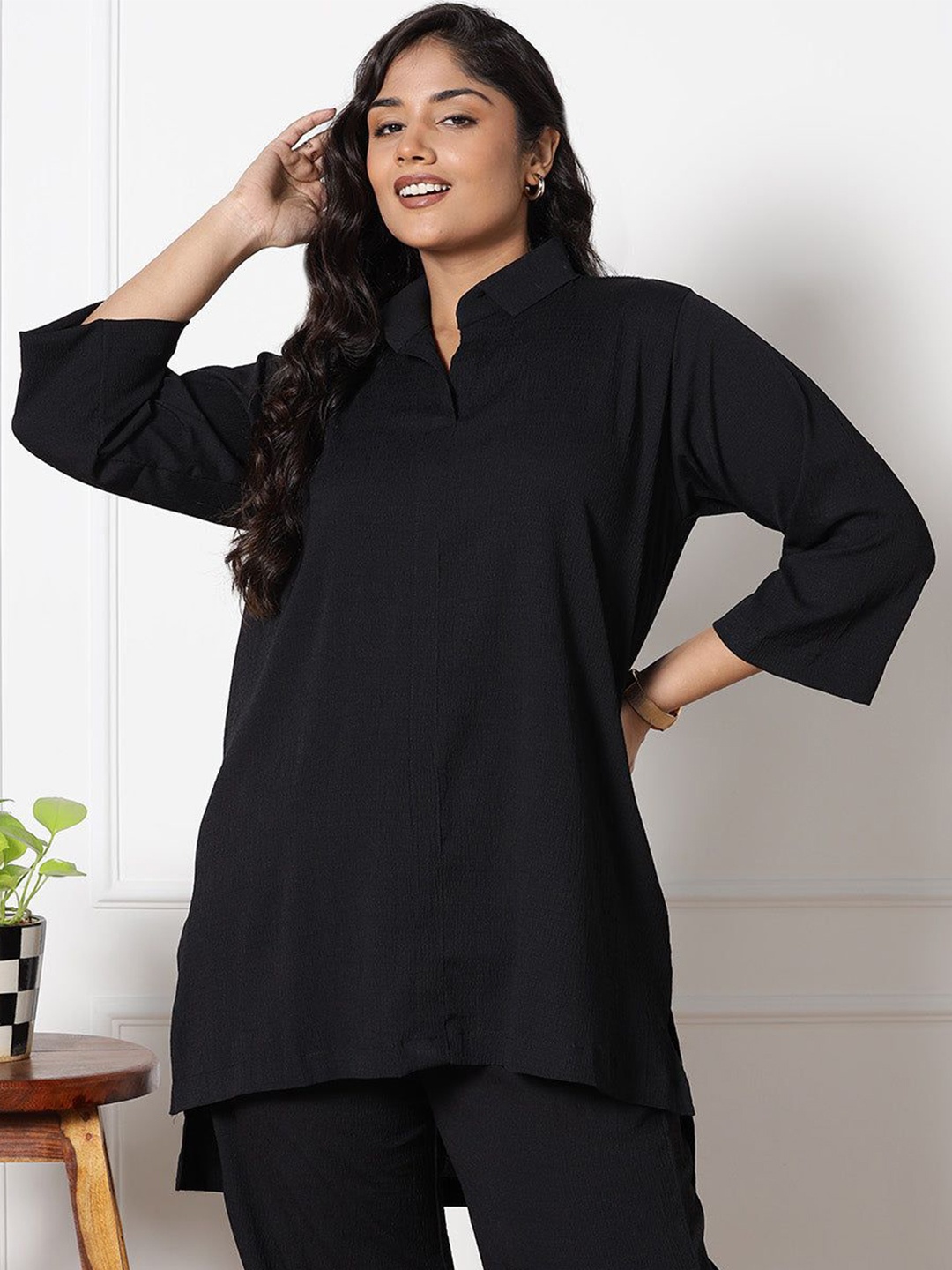 

LetsDressUp Longline Top, Black
