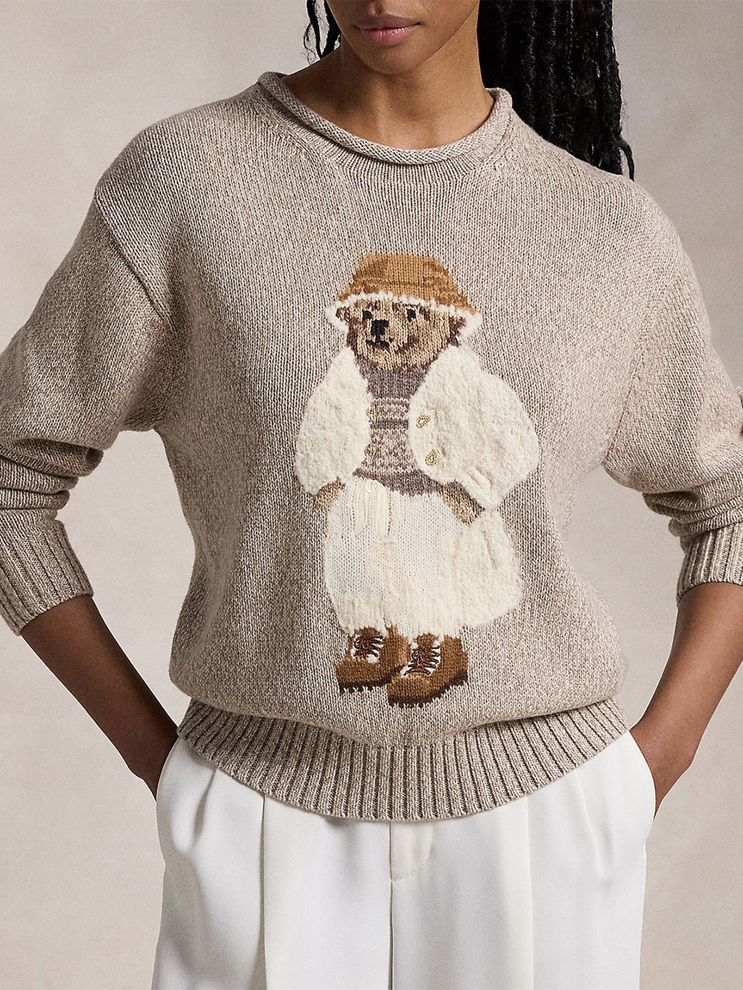 

Polo Ralph Lauren Printed Crew-Neck Pullover, Beige