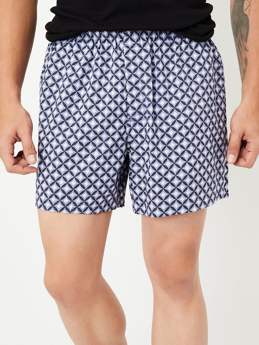 

max Printed Pure Cotton Boxers 1000014399039, Blue