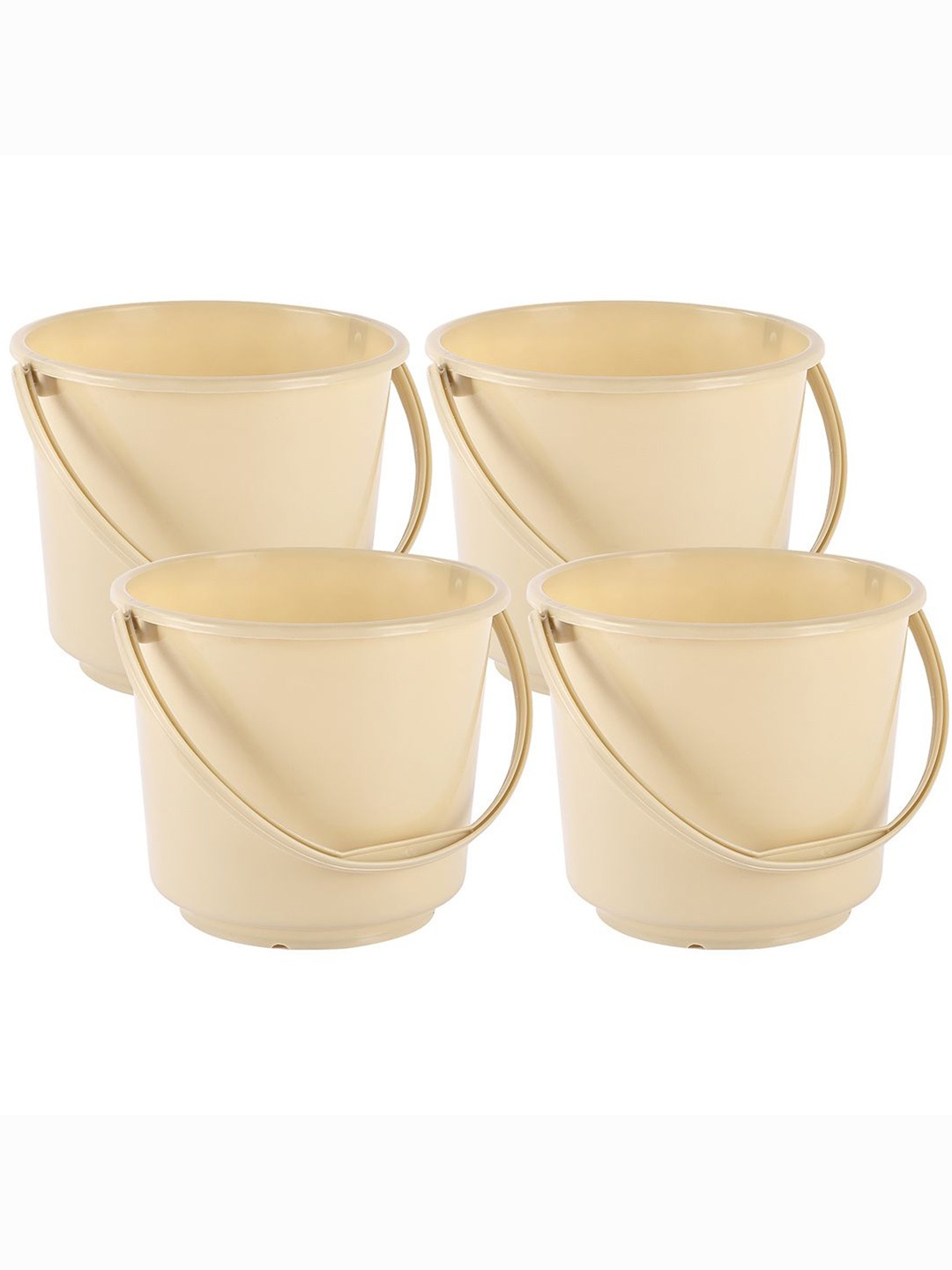 

Kuber Industries Beige 4 Pieces Multi Purpose Small Bucket- 5ltr