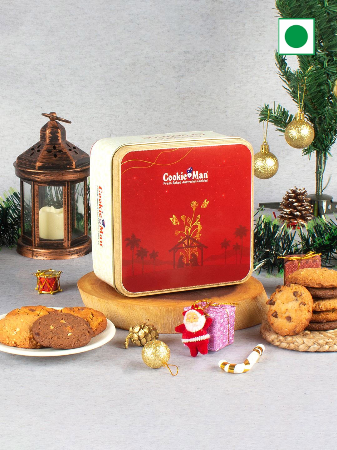 

Cookieman Season Greetings Assorted Cookies Gift - 250 gm, Red