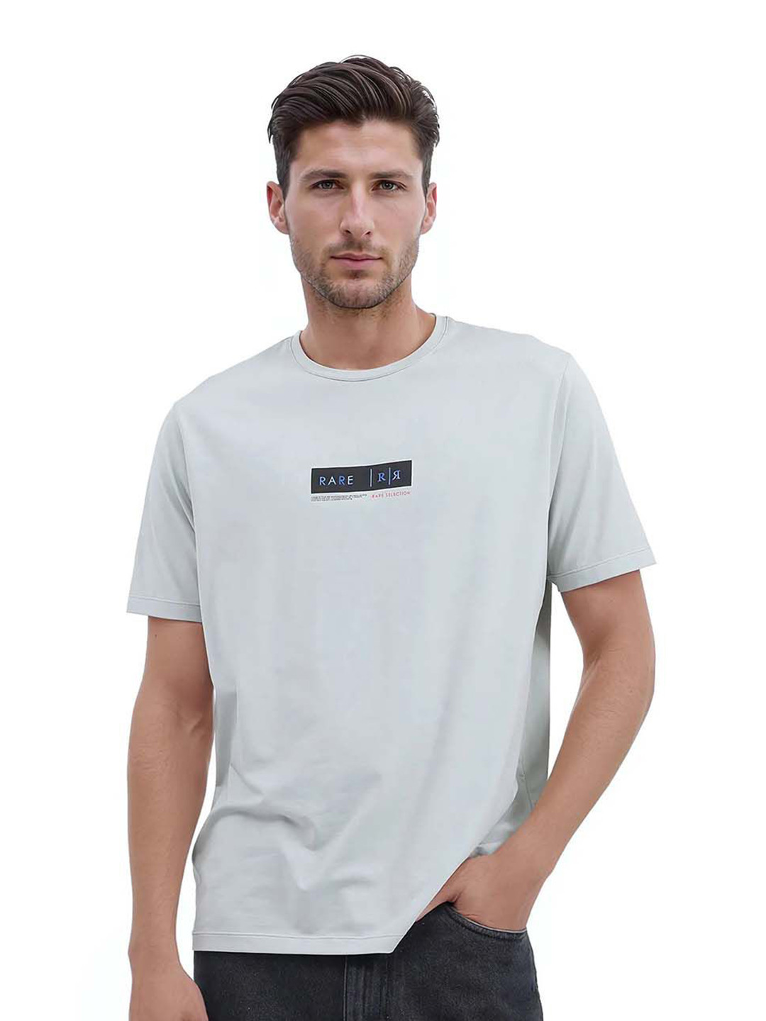 

RARE RABBIT Men Printed Pockets T-shirt, Green