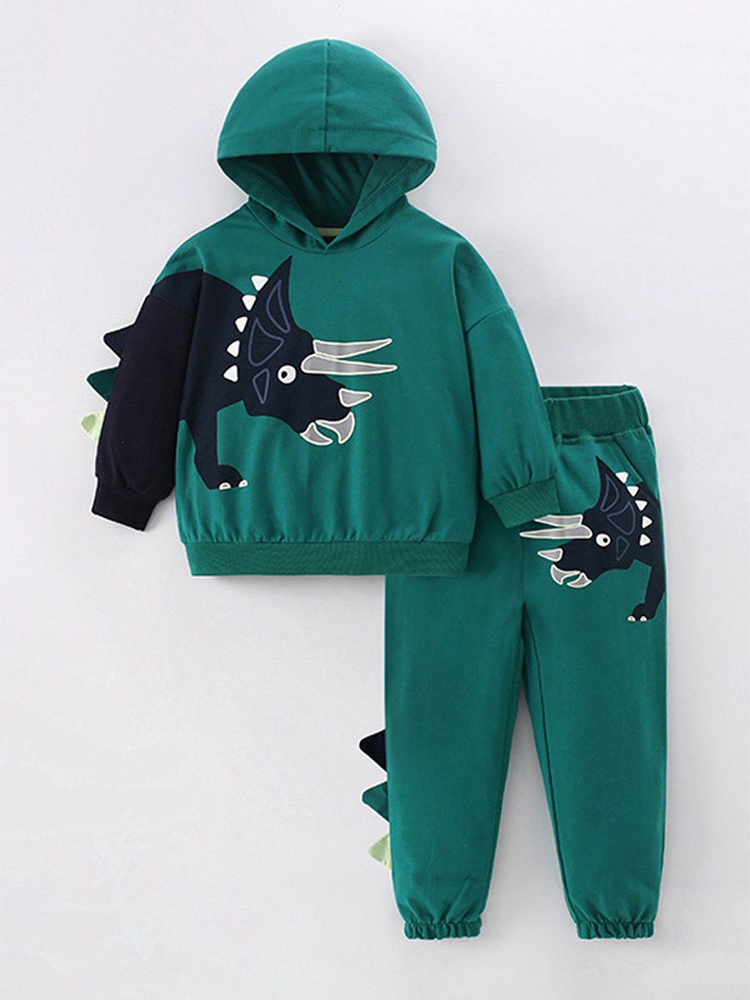 

LULU & SKY Girls Printed T-Shirt With Joggers Clothing Set, Green