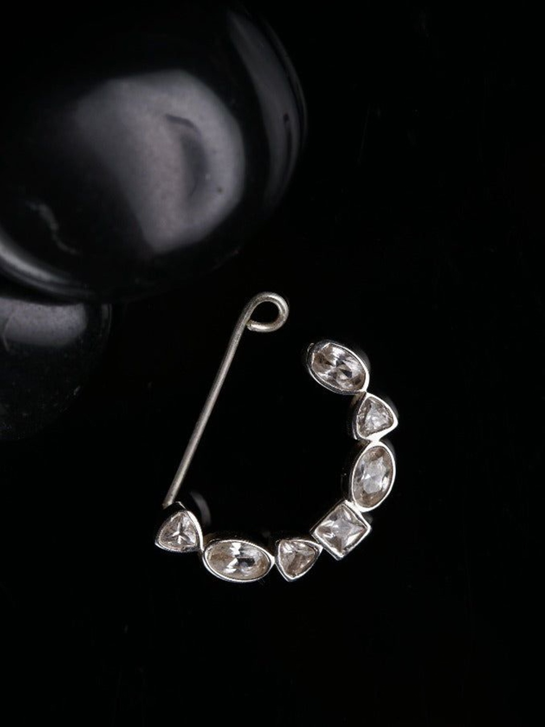 

House of Aadyaa Ring Nosepin, Silver