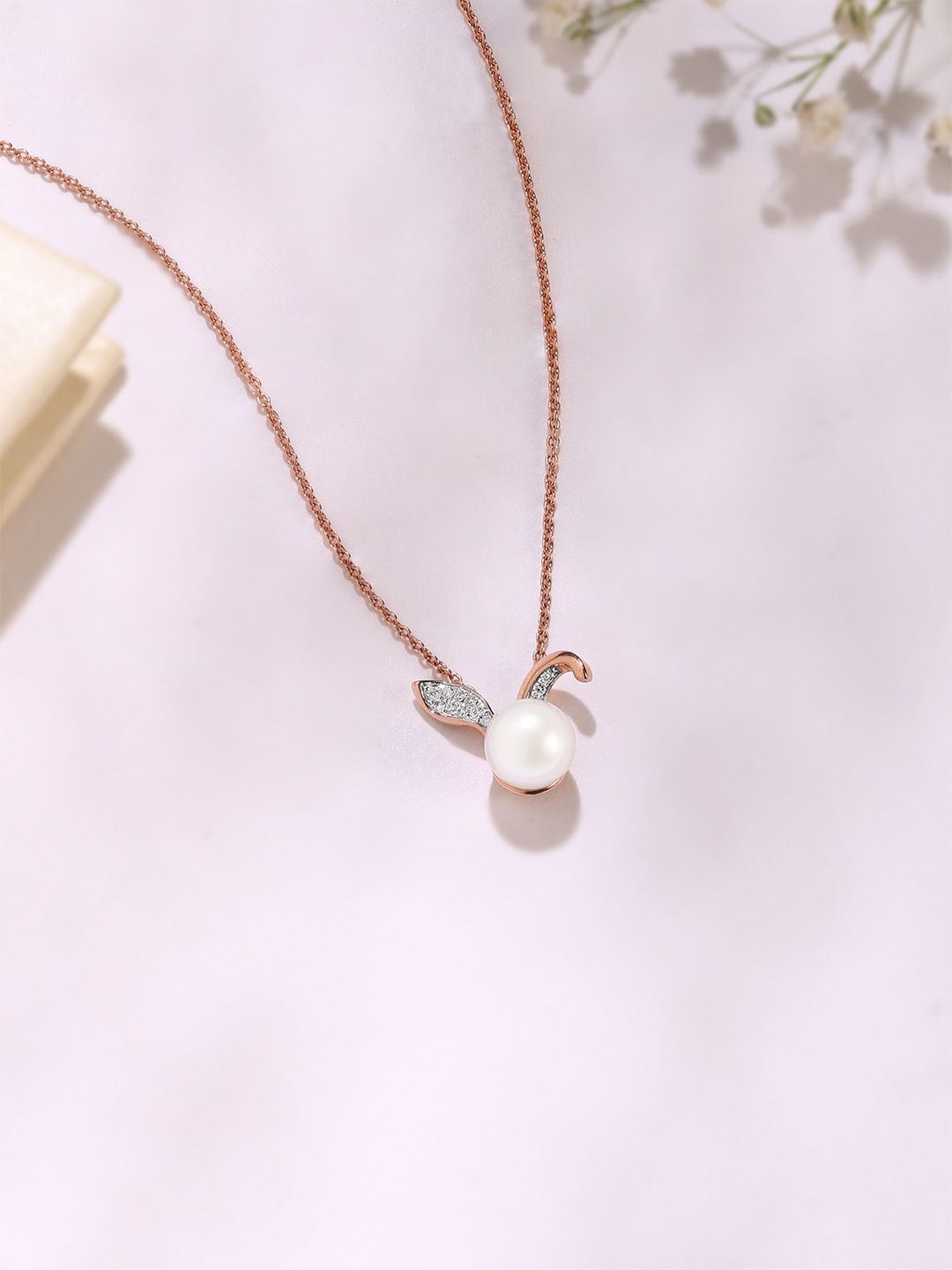 

Mia by Tanishq Women Necklace Gold, Rose
