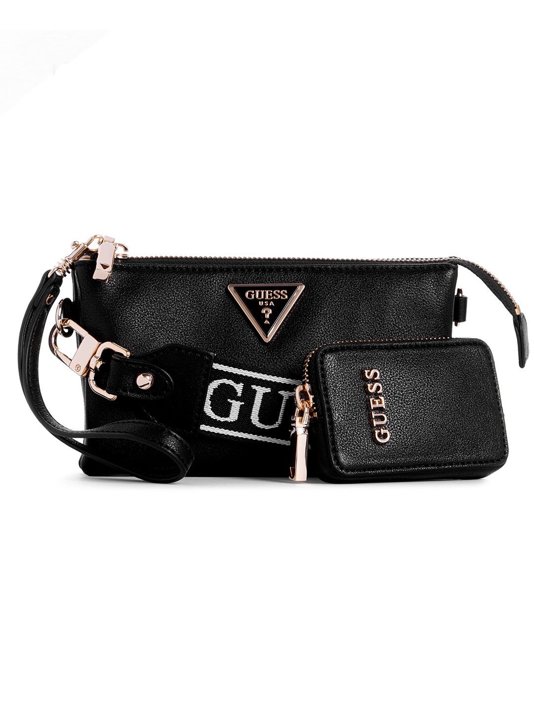 

GUESS PU Sling Bag, Black