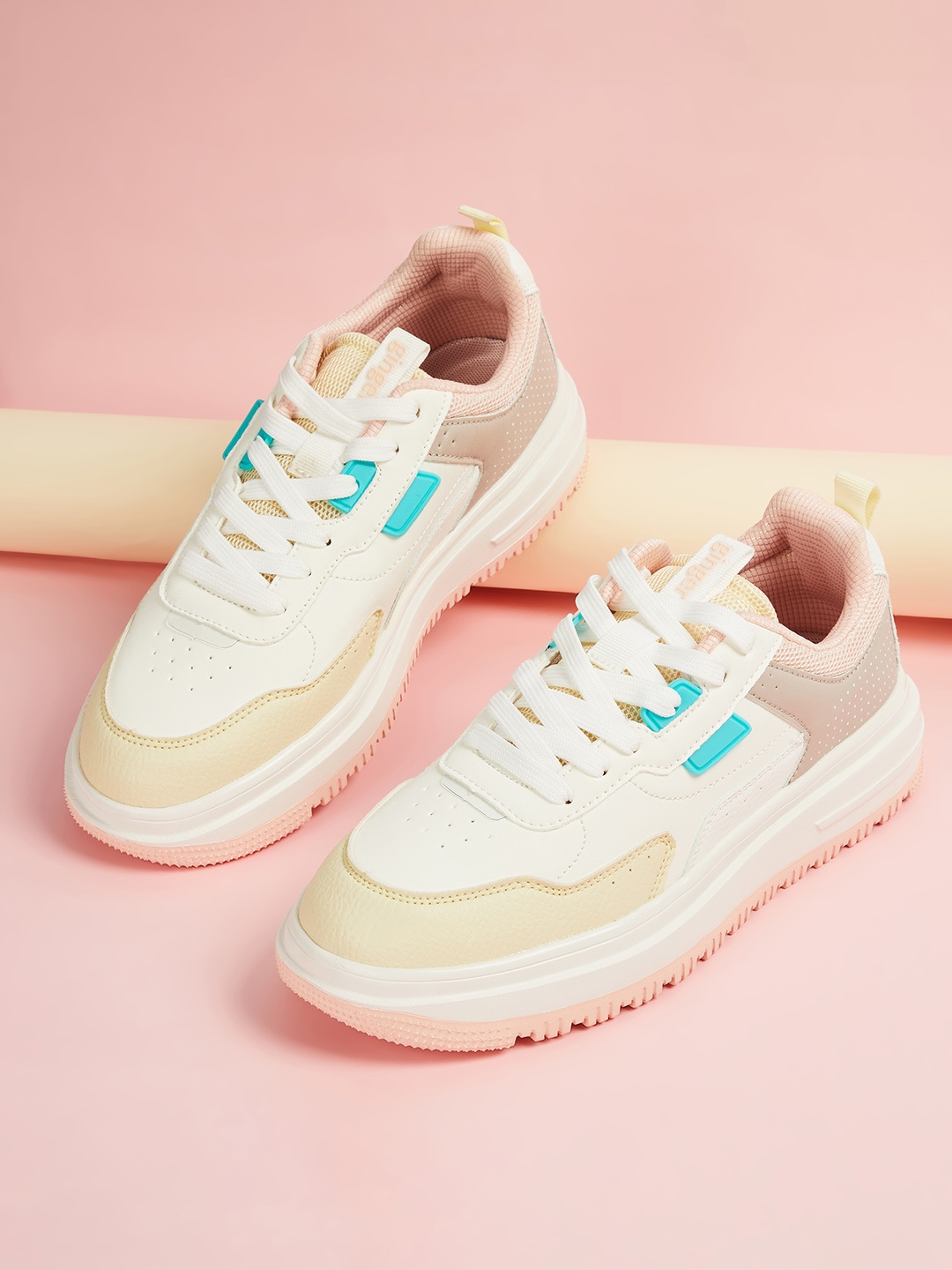 

Ginger by Lifestyle Women PU Fashion Sneakers, Beige