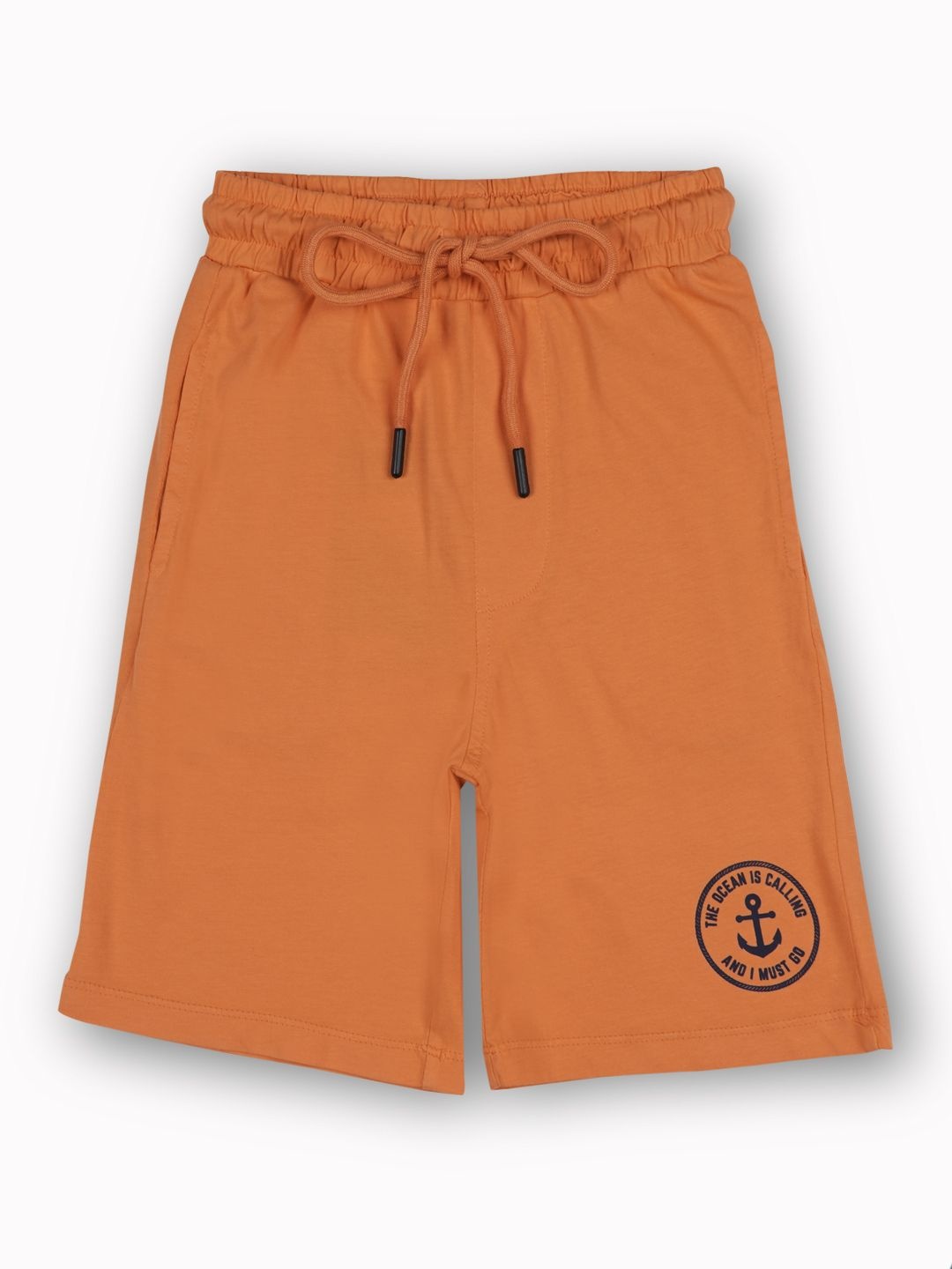 

Gini and Jony Boys Typography Printed Cotton Shorts, Orange
