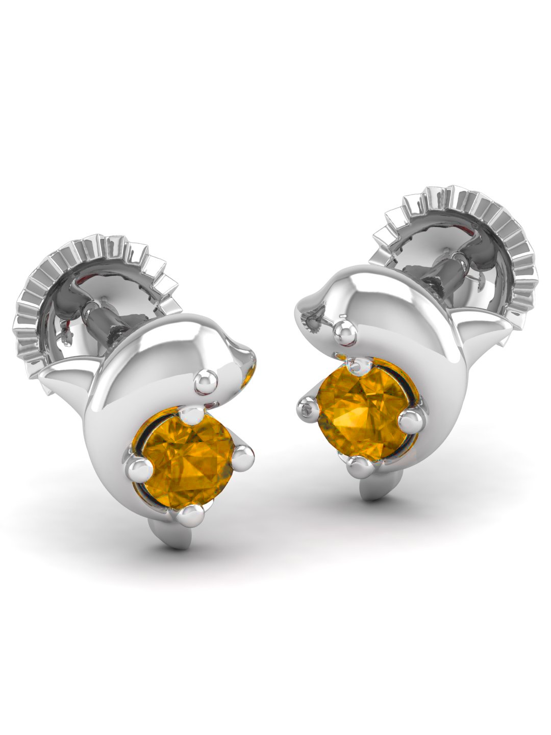 

AKSHAT SAPPHIRE 92.5 Sterling Silver Rhodium-Plated Cubic Zirconia Studded Studs