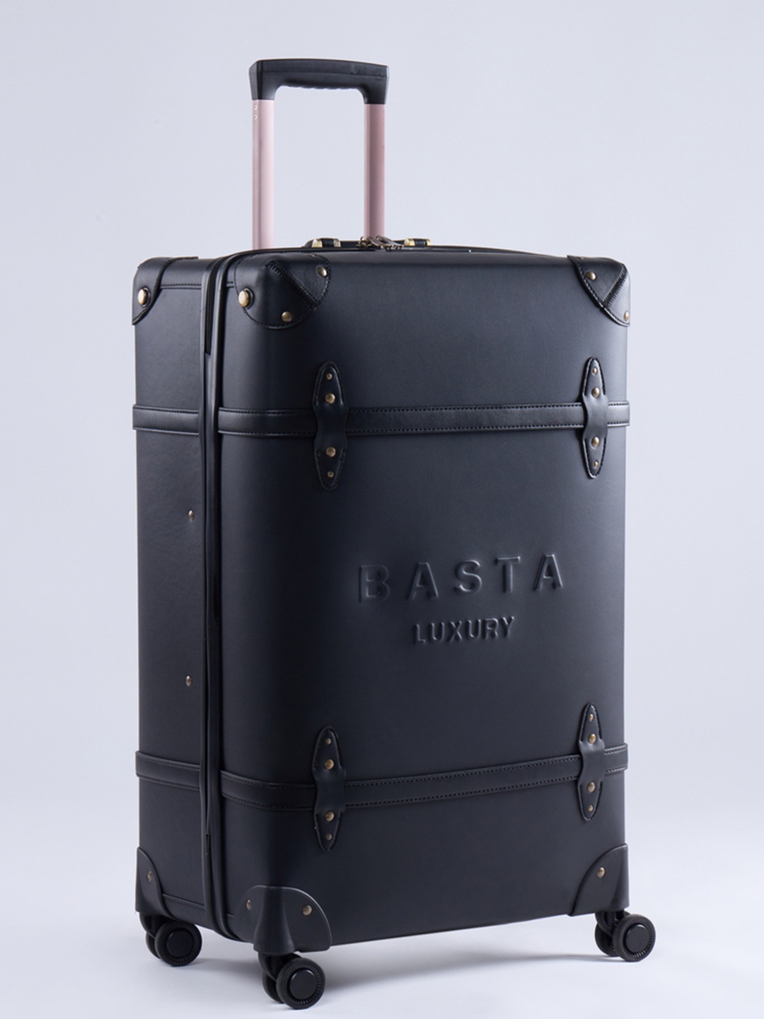 

BASTA LUXURY Textured Large Hard-Sided Trolley Bag, Black