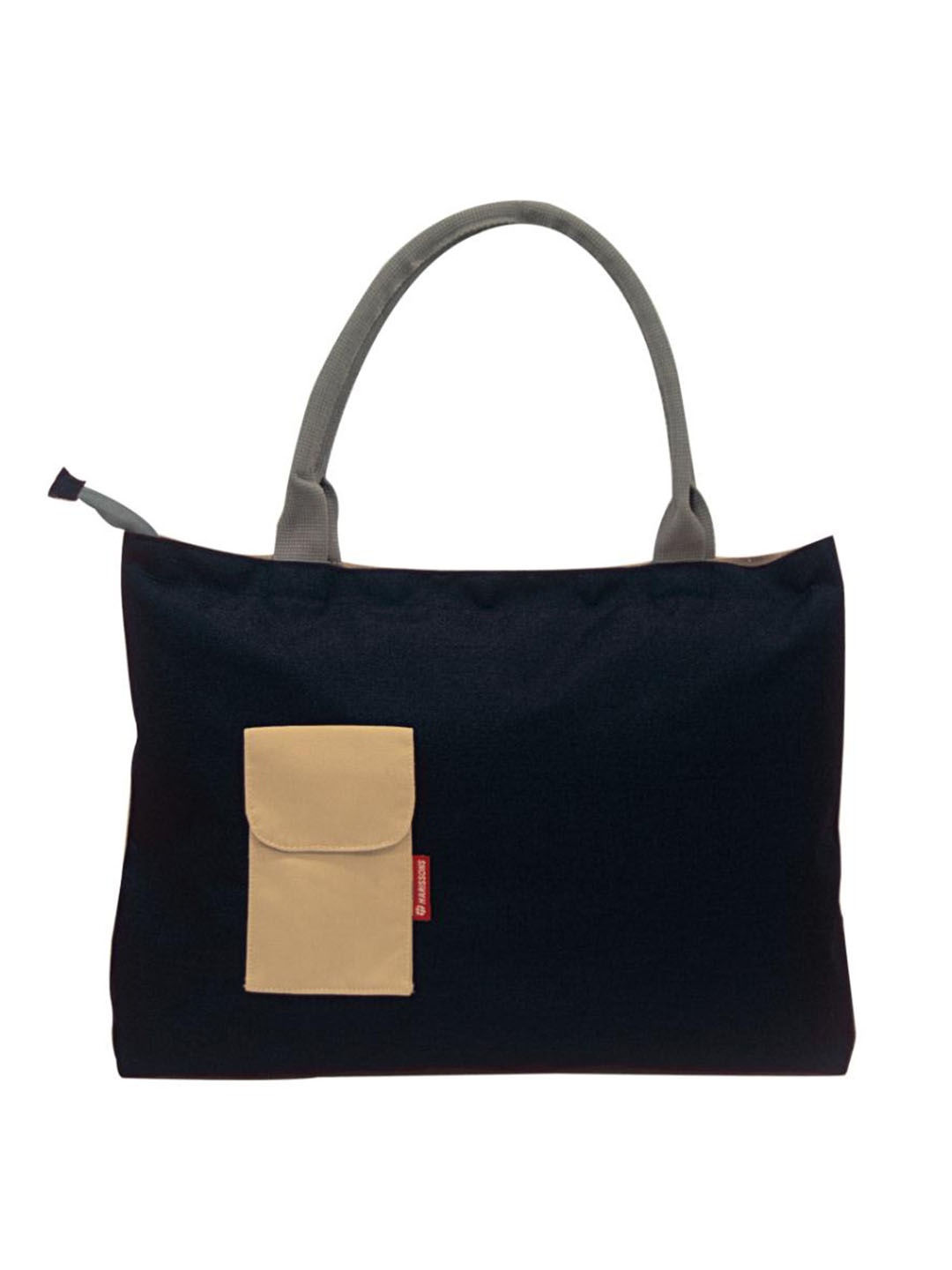 

Harissons Unisex Colourblocked Structured Handheld Bag, Black
