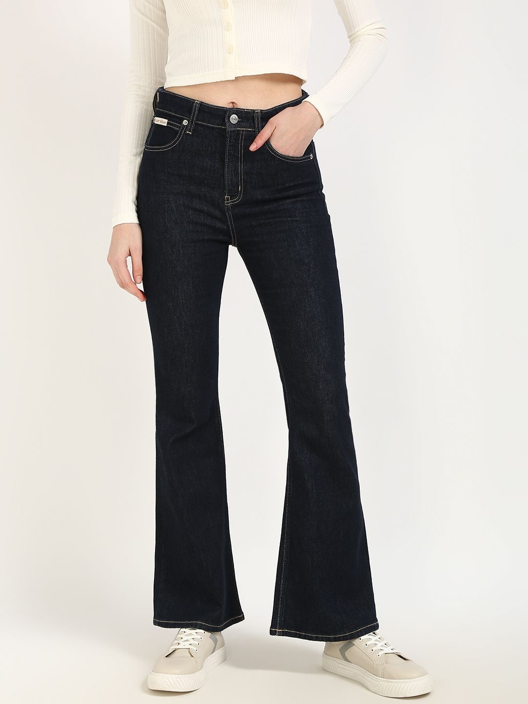 

Calvin Klein Jeans Women Cotton Bootcut Jeans, Blue