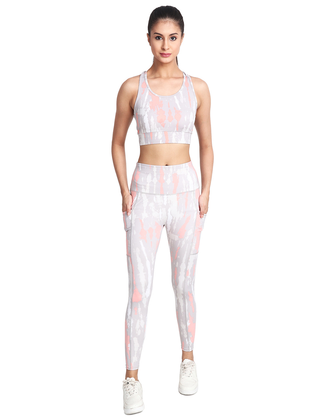 

SSoShHub Printed Mid Rise Gym Tracksuit, Grey