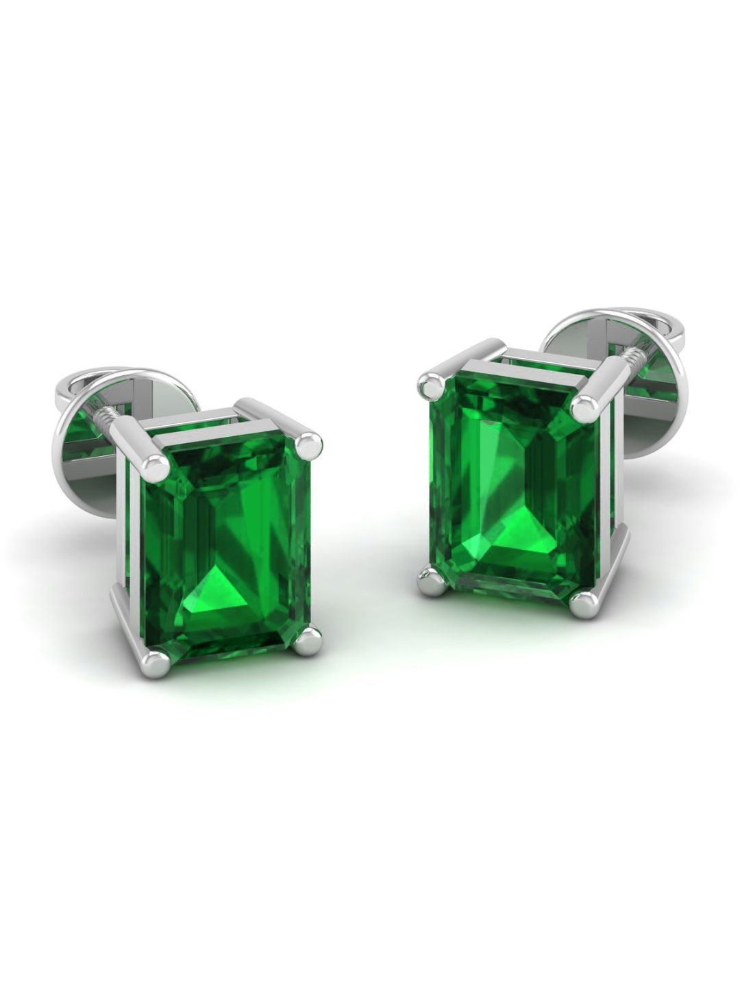 

AKSHAT SAPPHIRE Contemporary Studs Earrings, Green