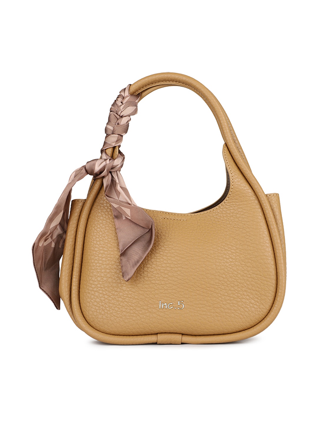 

Inc 5 Women Textured Structured Handheld Bag, Tan