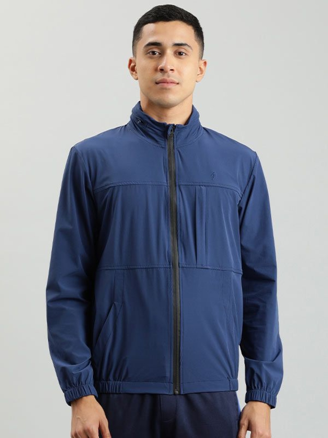 

Indian Terrain Men Mock Collar Solid Casual Insulator Bomber Jacket, Teal