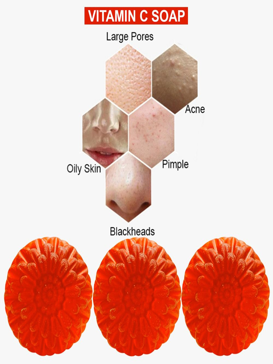 

GROOVY Set Of 3 Peach Perfection Vitamin C Bath Bar - 100 g Each, Red