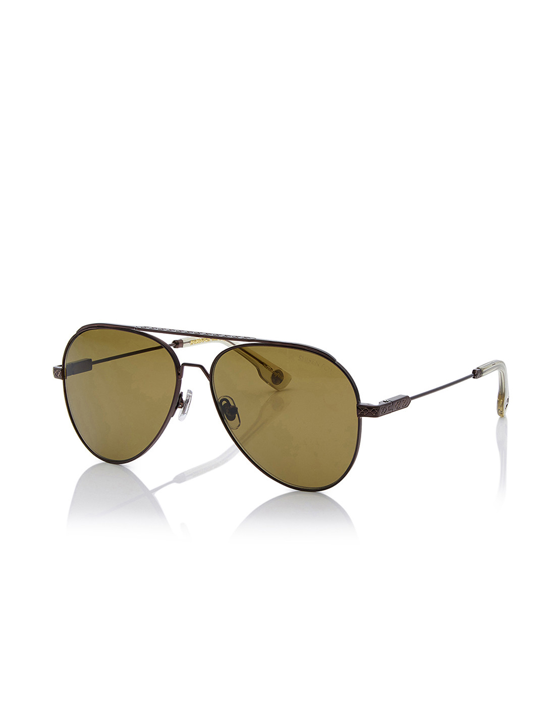 

Shisen Fox Unisex Aviator Sunglasses with UV Protected Lens SG098, Brown