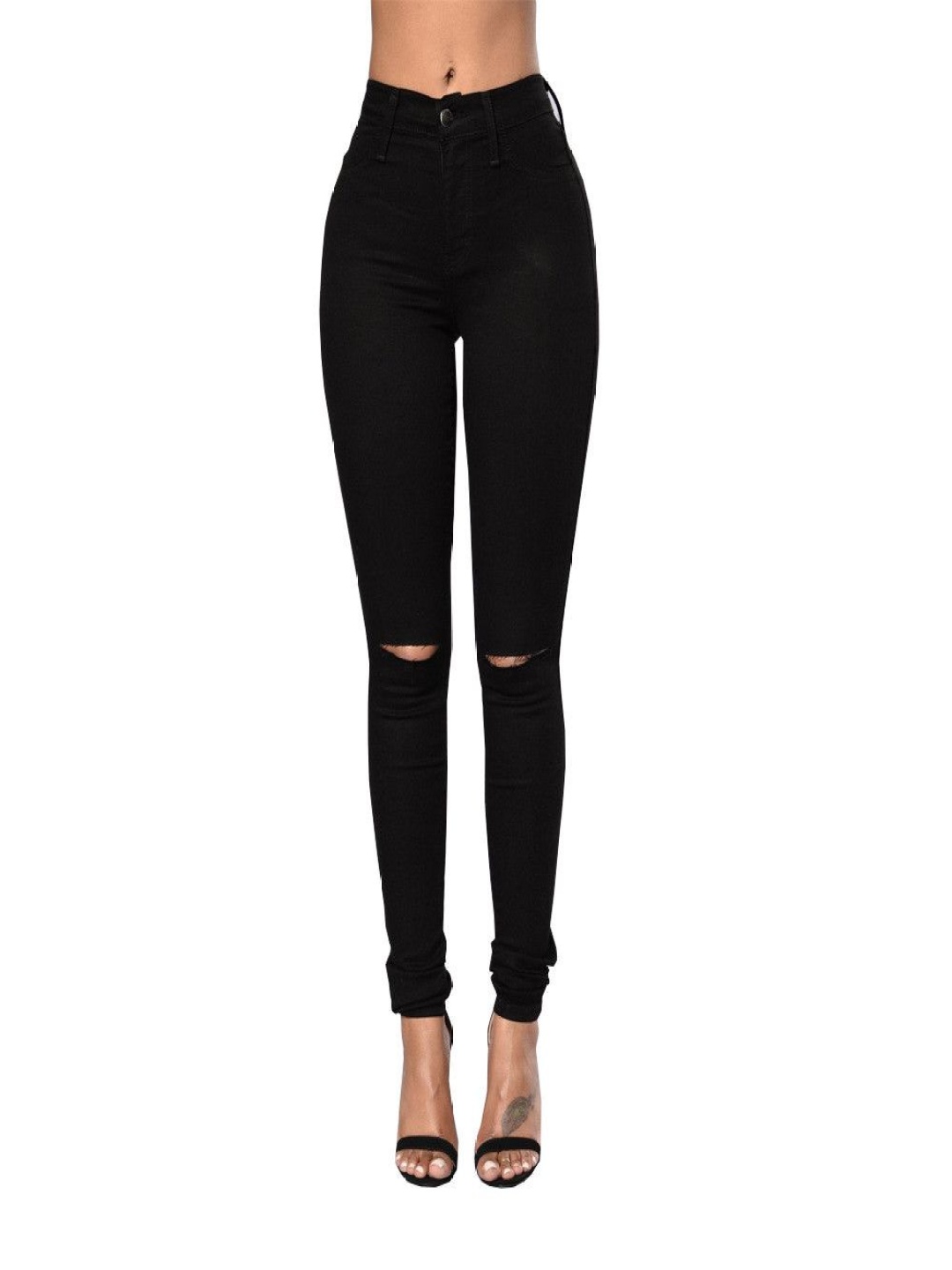 

The Roadster Lifestyle Co Women Cotton Skinny-Fit Mid-Rise Jeans, Black