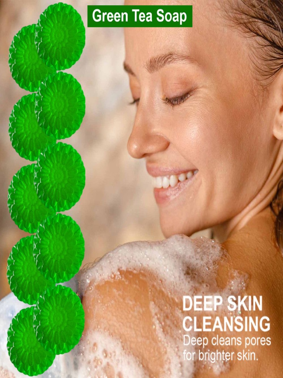 

GROOVY Set Of 10 Green Tea Bathing Bar - 100 g Each