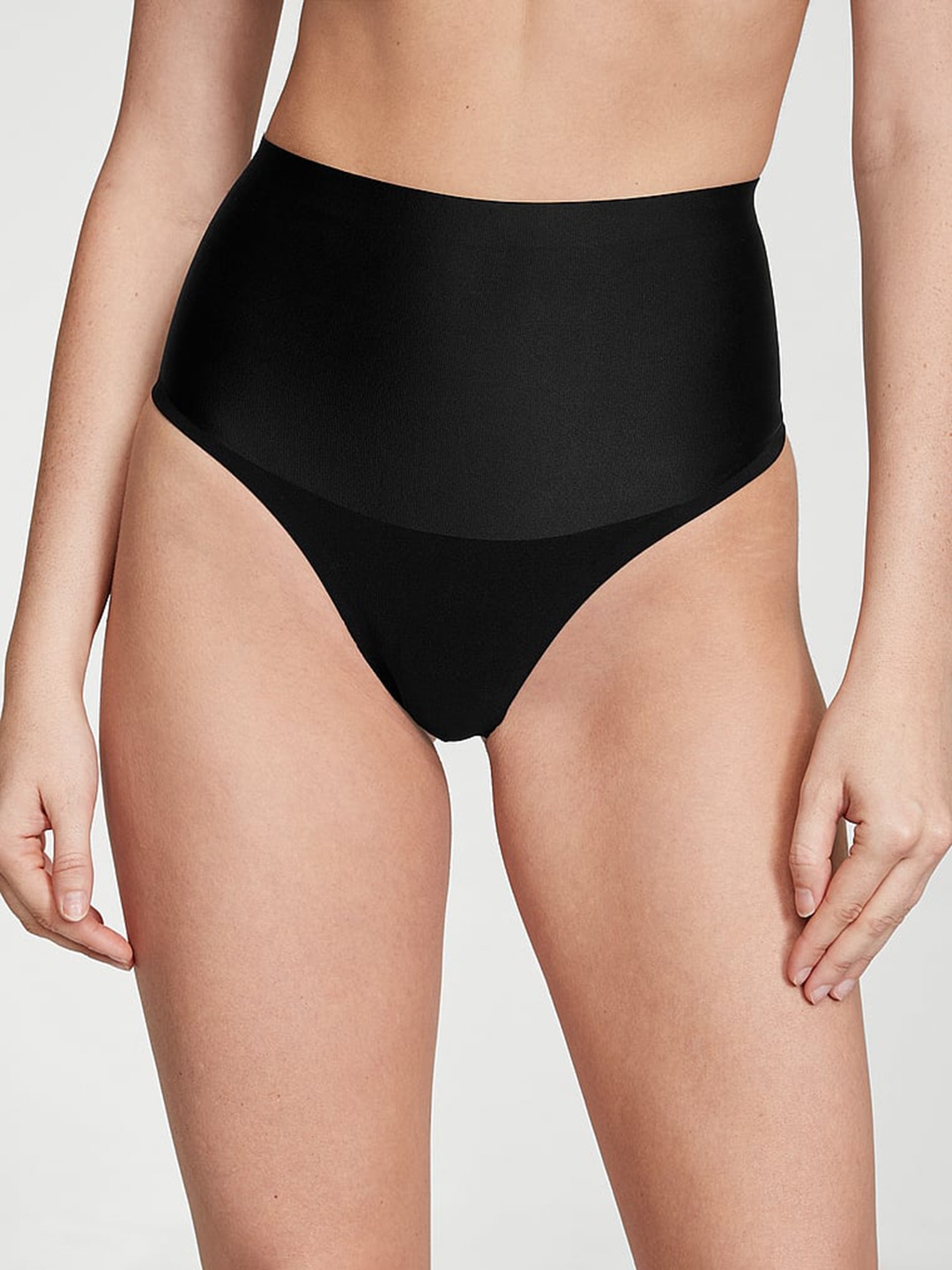 

Victoria's Secret Smoothing Shimmer Thong Briefs, Black