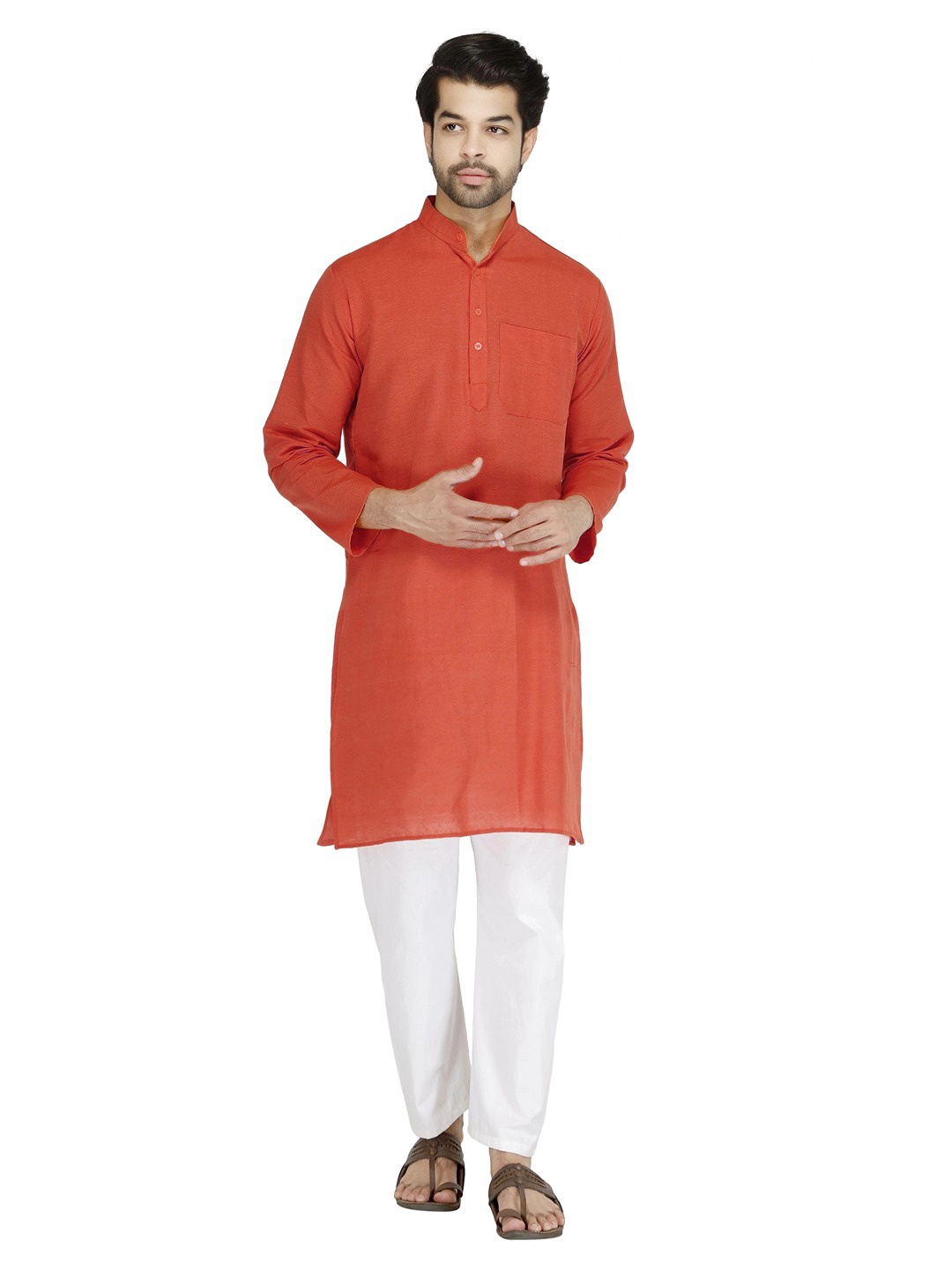 

Aaryavar Men Kurta, Orange