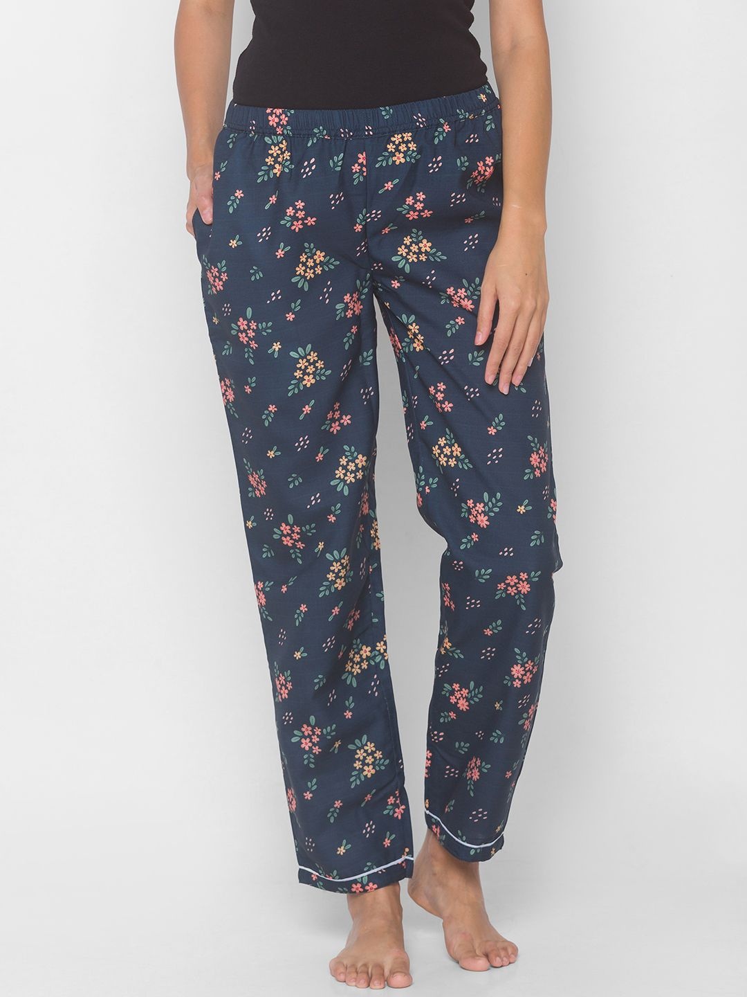

NOIRA Women Pack Of 2 Printed Lounge Pants, Blue