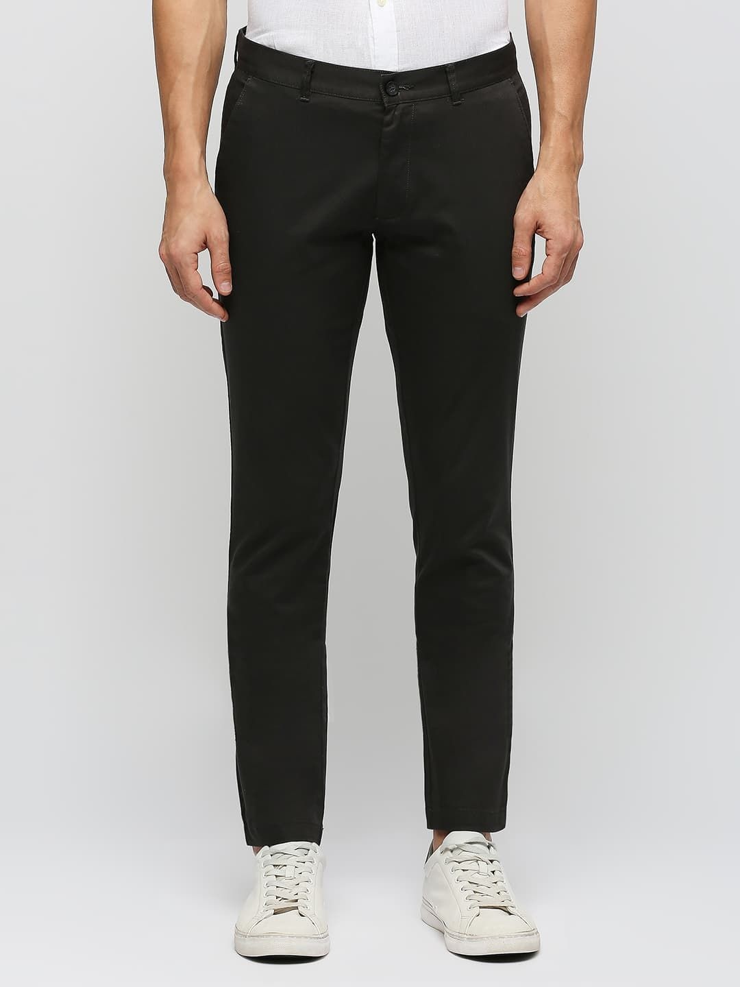 

Basics Men Tapered Fit Trousers, Grey