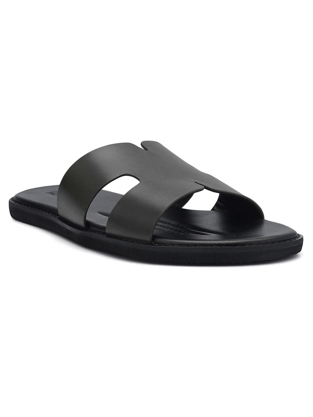 

ROSSO BRUNELLO Men Leather Comfort Sandals, Black